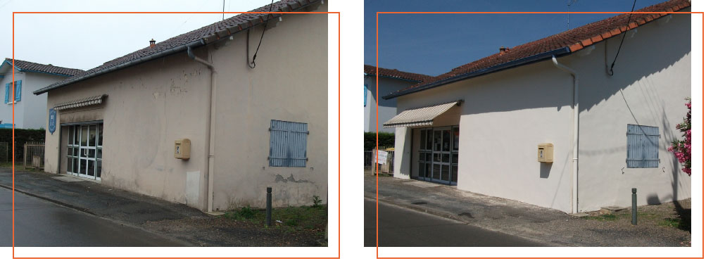 Façades rénovées par l’entreprise FAÇADES 40 au CLUB DU 3ÈME AGE DE MONT DE MARSAN (40000)